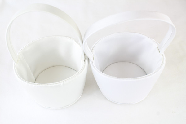 Flower Basket Plain White Flower Basket Plain White