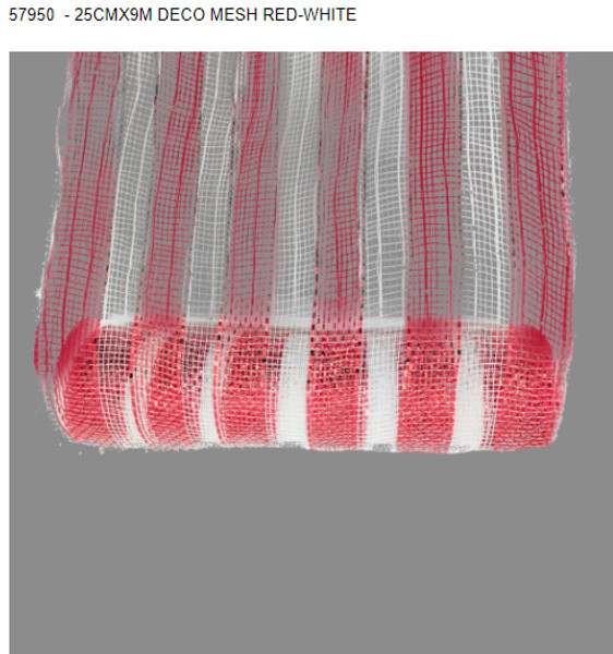 Deco Mesh Red White 25cmx9m Deco Mesh Red White 25cmx9m