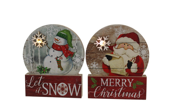 14cm Lit Snowman Snowglobe Battery Operated