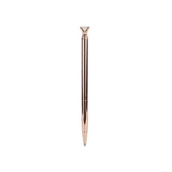 Rose Gold Diamond Top Ball Pen with Metal Barrel