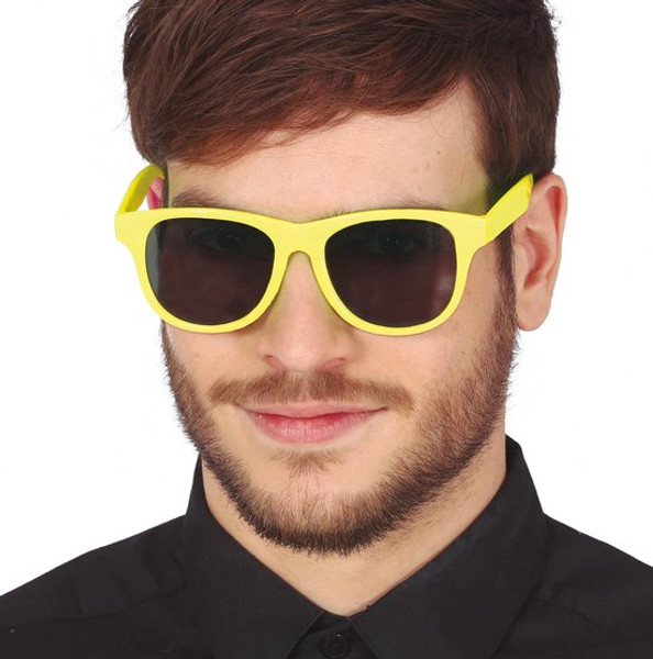 1980s Neon Yellow Sunglasses