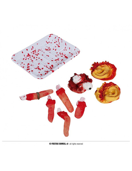 Artifical Internal Organs on Bloodied Tray 20cm Artifical Internal Organs on Bloodied Tray 20cm