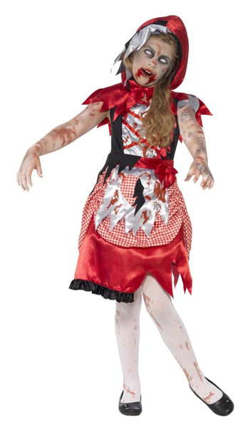 Zombie Miss Hood Red S Age 4 to 6 Years