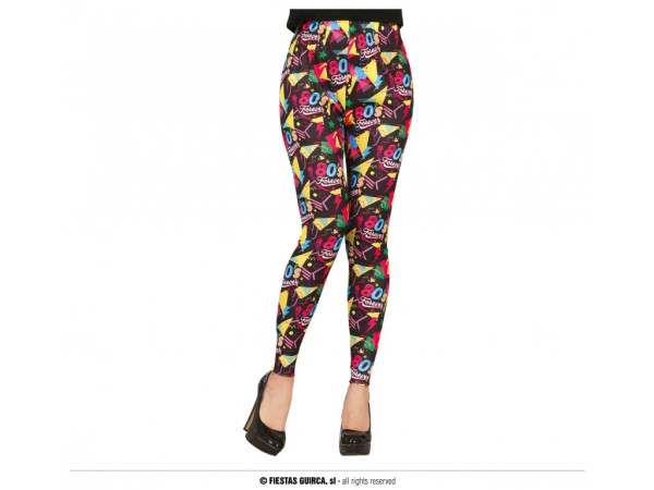 80s Forever Leggings Adult Large Size 42 to 44 UK14 to 16