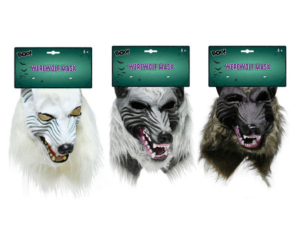 Werewolf Mask in White Grey or Brown