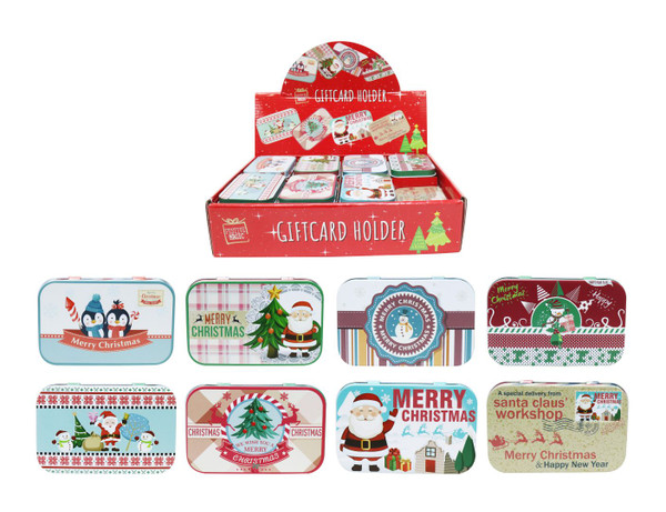 GiftCard Tin Assorted Retro Styles