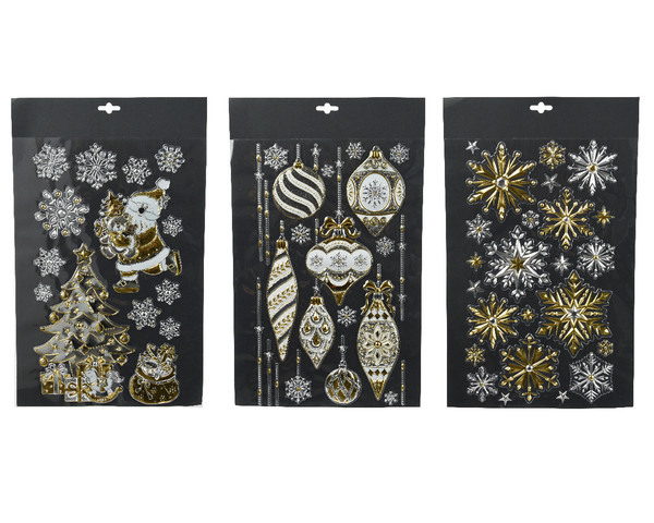 3D Christmas Stickers 3 Assorted