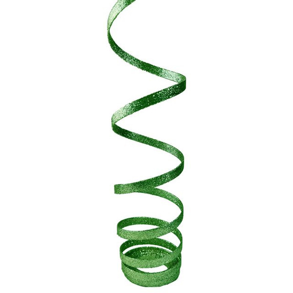 Glitter Spiro Decoration Green