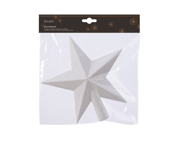 Glitter Treetopper Winter White 19cm