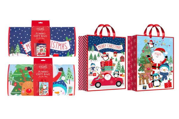 Jumbo Christmas Bag Reusable 2 Assorted