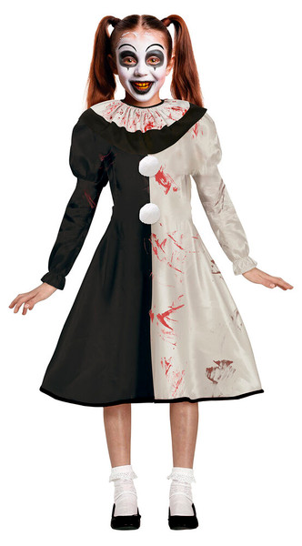 Terror Clown Girl Age 7 to 9 Years