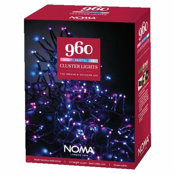 960 Pastel Multifunction Cluster Lights with Green Cable