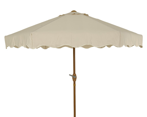 Parasol 220cm x 222cm Height Warm White Polyester