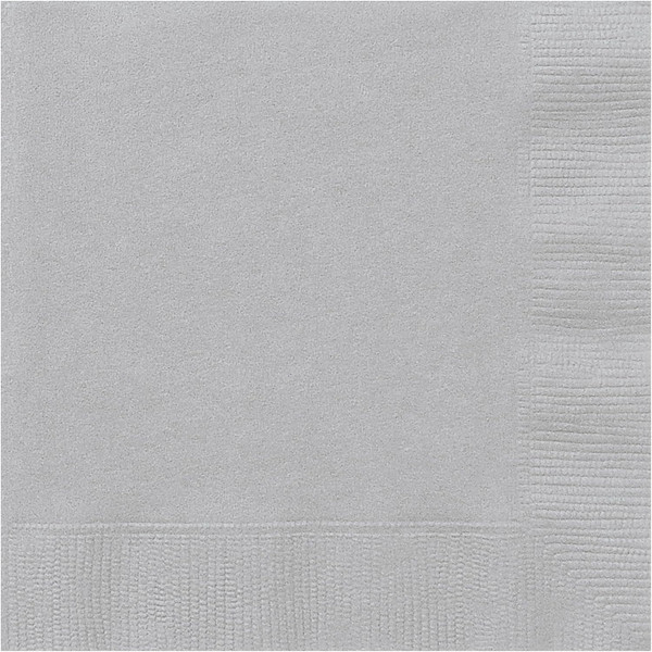 Silver Lunch Napkins 2Ply Pk50