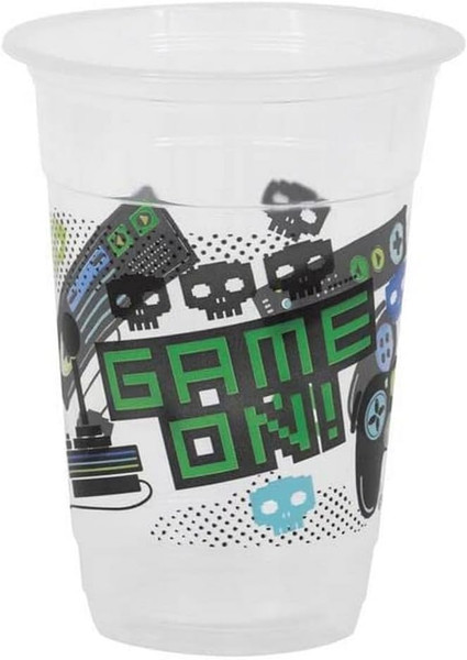 Game On Gamer Birthday Cups Pk8 473ml