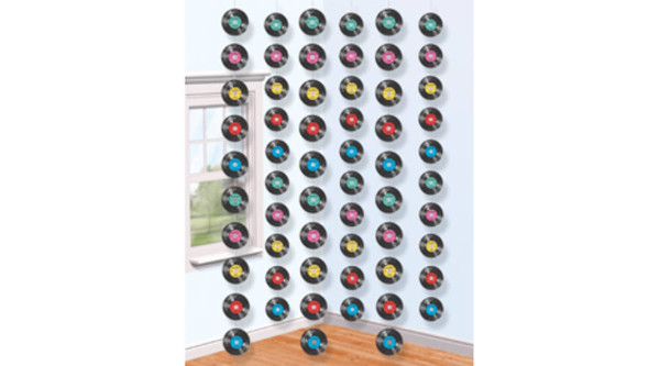 50s Rock n Roll String Decorations Pk6