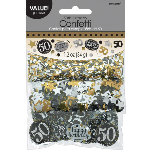 Gold Celebration Age 50 Confetti 34g