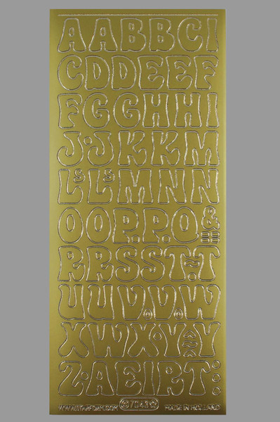 Peel Off  Alphabet Gold Gold Plain