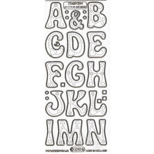 Peel Off Transparent Glitter Letters Gold