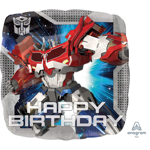 H100 18in Foil Balloon Transformers Happy Birthday