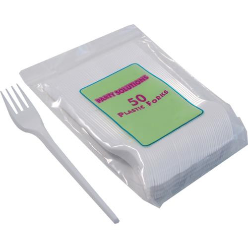 White Plastic Forks 16cm Pk50