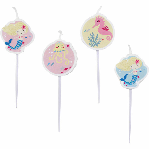 Be a Mermaid Mini Candles Pk4