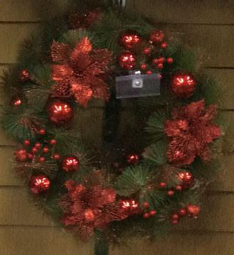 Wreath Bauble and Berry Red 50cm