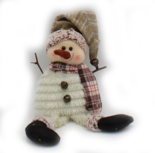 Wooly Rustic Snowman Sitting