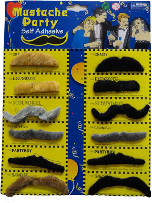 Moustache Pk12 Assorted Colours