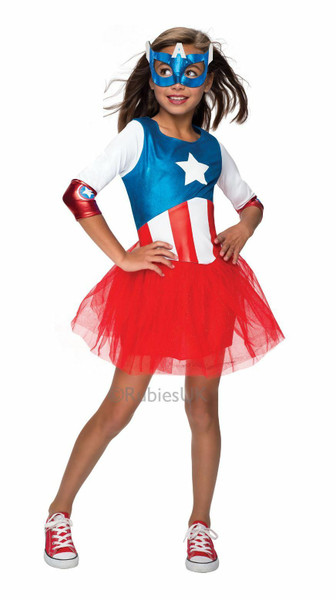 Captain America Girl L Age 8 to 10