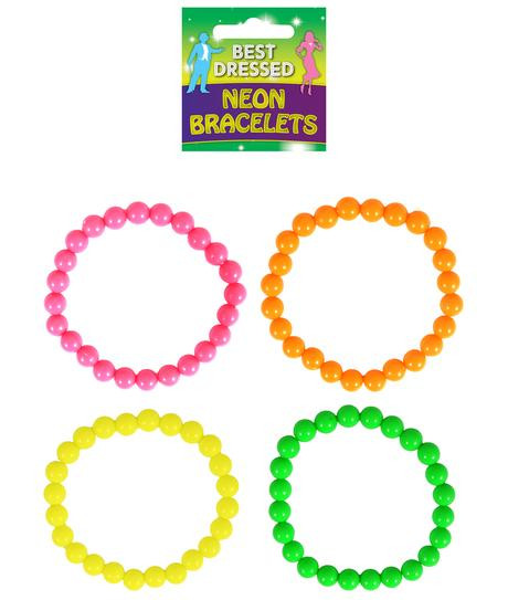 Neon Bracelet Pk4 Colours