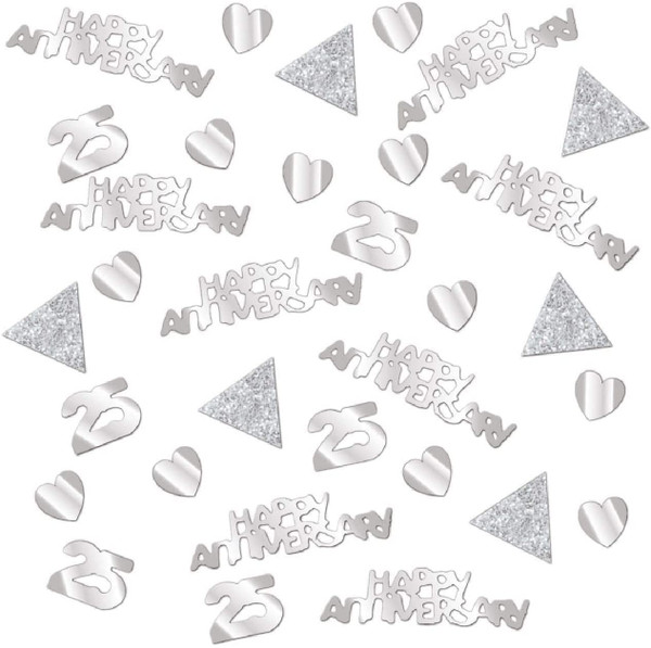 25th Silver Anniversary Confetti 28g