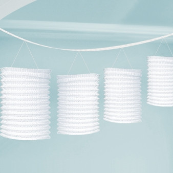 Wedding Paper Lantern Garland White