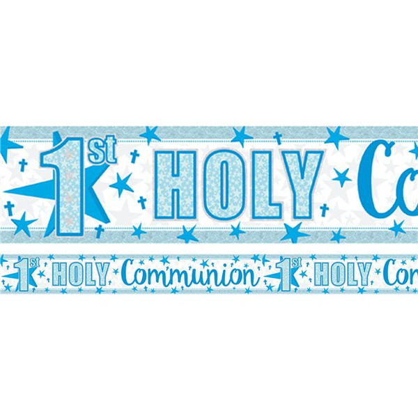 Blue 1st Holy Communion Banner 2.7m