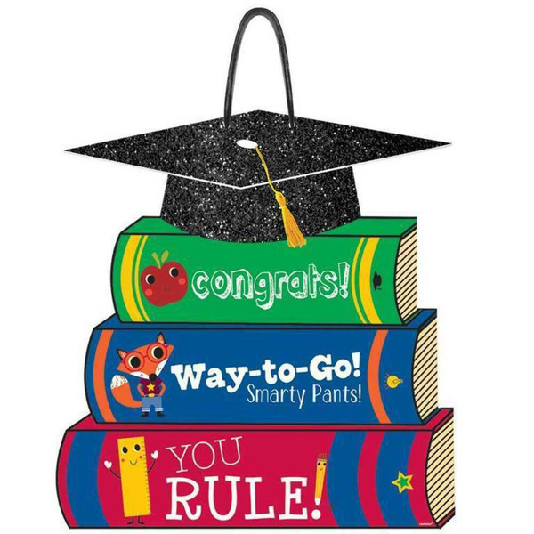 Graduation Glitter Book Stacks