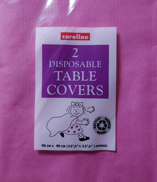 Square Paper Tablecovers Hot Pink Pk2