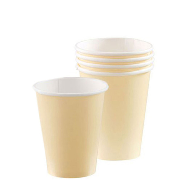 Paper Cups Pk8 266ml Vanilla Creme