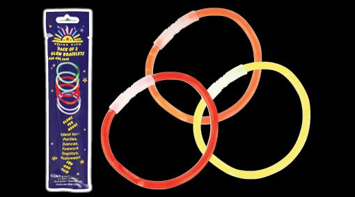 Glow Bracelets Pk3 8in Neon Colours