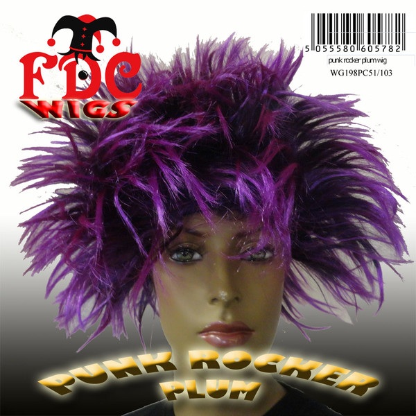 Punk Rocker  Wig Plum