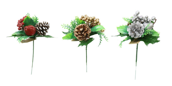 FRUIT PINECONE PICK 18cm