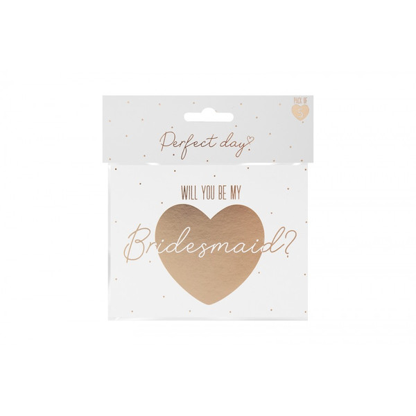 Perfect Day Will You Be My Bridesmaid Cards 13cmx10xm Pk5