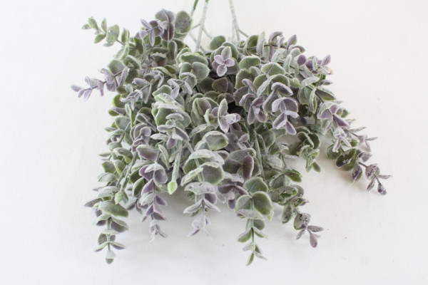 Frosted Eucalyptus Spray Green Purple 63cm
