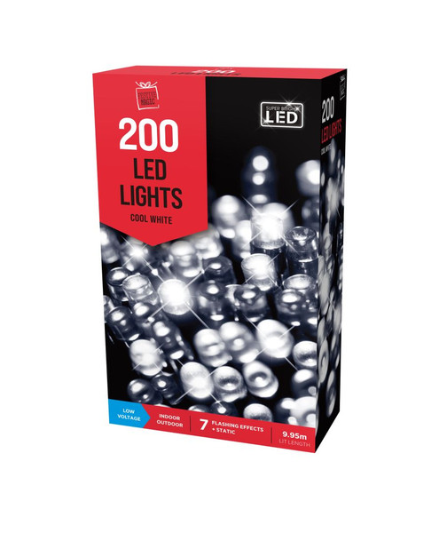 200 LED String Lights White