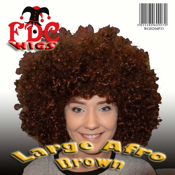 Large Afro Wig Brown