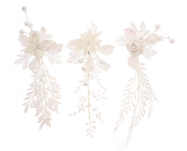 20cm clip on pick in White