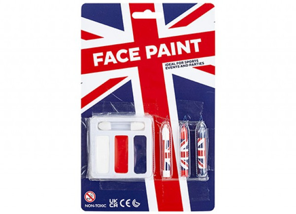 Union Jack Face Paint Set