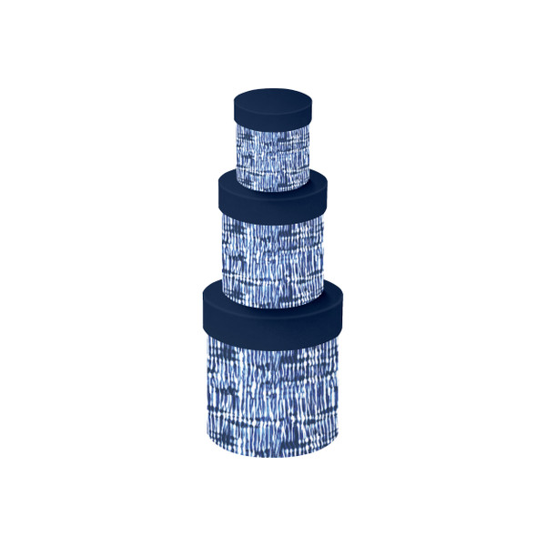 Blue Tie Dye Round Box Size 3