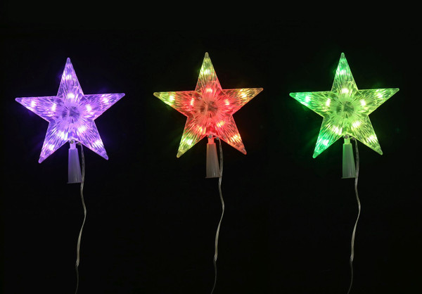 Colour Changing Star Tree Topper 19cm Remote Controlled