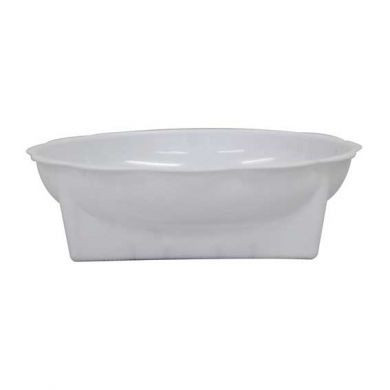 Floral Square Round Dish White Pk20 Bulk