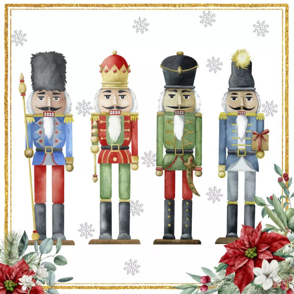 Nutcracker Quartet Lunch Napkins Pk20 3 Ply